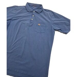 Charlotte Country Club Polo Shirt Mens Large Blue Performance B Draddy Sport
